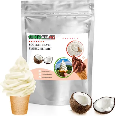 Produktbild von Kokosmilch Dänisches Softeis Pulver 333 g