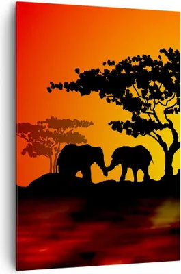 Produktbild von Bild auf Leinwand - Leinwandbild - Einteilig - Tiere Safari Savanne Giraffe - 70x100cm - Wand Bild - Wanddeko - Wandbilder - Leinwanddruck - Wanddekoration - Leinwand bilder - Wandbild - PA70x100-0539