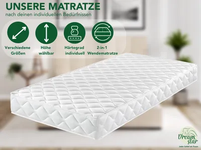 Produktbild von Ergonomische 7-Zonen XXL Wendematratze I 140 x 200 cm I 22 cm I H2 & H3 I Ergo Flex XXL