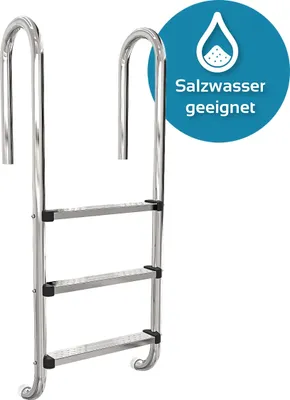 Produktbild von Einstiegsleiter Edelstahl V4A | enges Modell | 3 Edelstahlstufen