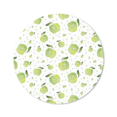 Produktbild von MuchoWow® Mauspad Mousepad Äpfel - Grün - Weiß 20x20 cm - Mousepads - Maus Mat - Pad - Mausunterlage - Schreibtischmatte
