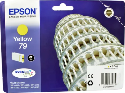 Produktbild von Epson Tower of Pisa Tintenpatrone 79 Yellow, Standardertrag, Gelb, Tinte auf Pigmentbasis, 1 Stück(e)