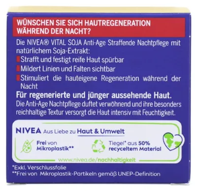 Immagine prodotto di Nivea Crema Notte Antirughe, 50 ml
