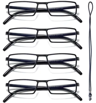Produktbild von Lesebrille rechteckig, Stärke 1,50, TR90, für Damen und Herren