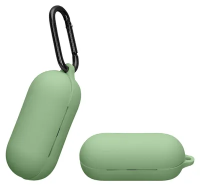 Immagine prodotto di Custodia protettiva kwmobile per Sony WF-C700N - Custodia in TPU e silicone per custodia di ricarica delle cuffie - Custodia antiurto con moschettone - Verde Matcha