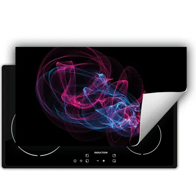Image de DarHaus Plaque de recouvrement pour cuisinière 90x52 cm Tapis antidérapant Enroulable, noir - Couleurs
