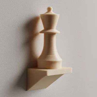 3D-gedruckte Damen-Schachfigur als Wanddekoration – Decords, Produktansicht 1