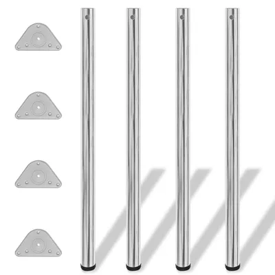 Obrázek produktu pro 4 výškově nastavitelné stolové nohy chrom 1100 mm