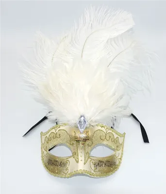 Produktbild von Maske Venedig mit Musiknote und Feder