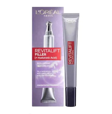 Produktbild von L'Oreal Paris Revitalift Filler REPLUMPING Eye Serum Fills Wrinkles 15ml