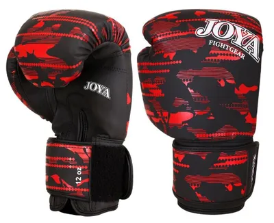 Produktbild von Joya Camo V2 Kickboxhandschuhe Polyurethan- Schwarz/Rot - 12 oz.