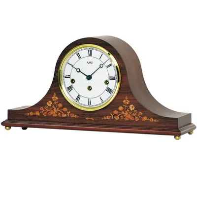 Produktbild von AMS 2188/1 Tischuhr Kaminuhr mechanisch Holz nussbaum farben
