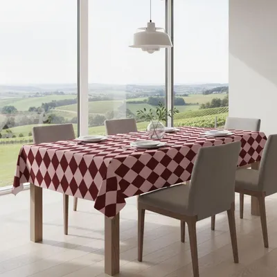 Immagine prodotto di Dmora Tovaglia Giocoliera 320x140 cm Rosa, Lavabile 100% Poliestere Tessuto Antipiega  Italy