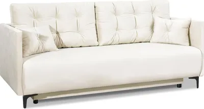 Zdjęcie produktu dla Sofa molly kremowy welur, podstawa czarny