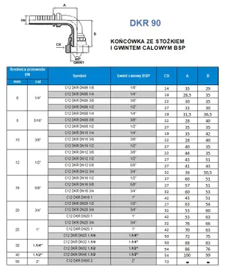 Produktbild von Hydraulikanschluss Klemmverschraubung DKR DN06 1/4" 90°-Winkel 60°-Dichtkegel BSP-Innengewinde