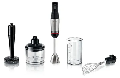 Produktbild von Bosch Serie 6 MSM6M623, Handmixer, Schwarz, Edelstahl, Schlagen, Mixen, 1,4 m, 0,5 l, 1000 W