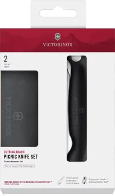 Produktbild von Victorinox Swiss Classic Messer und Schneidbrett Set - Schwarz