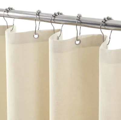 Produktbild von Wasserdichtes Duschvorhang mit Leinenoptik - Schimmelresistent 122x182cm Beige
