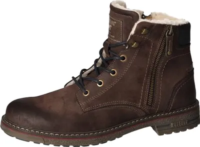 Produktbild von Mustang Herren Stiefelette Schnürboot warm gefüttert Reißverschluss 4201-601, Größe:42 EU, Farbe:Braun