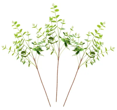 Produktbild von LAYBA Künstliche Eukalyptuszweige Grün, Kunstpflanze Dekozweige für Vase, Hochzeit, Event, Tischdeko und moderne Wohnraumdeko