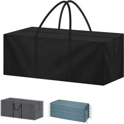 Zdjęcie produktu dla Duża wodoodporna torba do przechowywania poduszek ogrodowych i choinek - Tkanina 420D Oxford - Z uchwytami do przenoszenia - 125x40x55cm