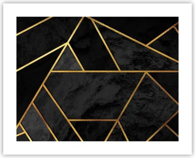 Produktbild von Poster - Poster ohne Rahmen - Abstraktion Gold Schwarz - 50x40 cm - Wand Bild - Wanddeko - Wandbilder - Kunstposter - Wandposter - Bilder - Kunstdruck - Wanddekoration - Wandbild - P2XAA50x40-4358