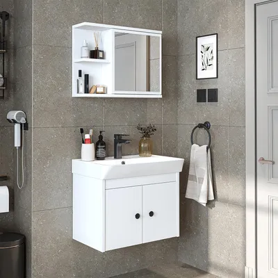 Immagine prodotto di Set di mobili da bagno Roomart ADA, 3 pezzi, larghezza 60 cm, bianco