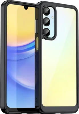 Immagine prodotto di Custodia per Samsung Galaxy A16 5G/4G trasparente, antiurto TPU silicone custodia protettiva nero