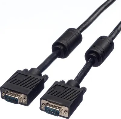 Produktbild von STANDARD SVGA Kabel HD15 + Ferrit, ST - ST, schwarz, 10 m