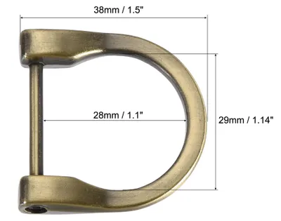 Produktbild von 2 Stš¹ck 29mm (1,14") U-Form Hufeisen D-Ringe Einschraubsch?kel Schnalle fš¹r DIY Handwerk Hellbronze