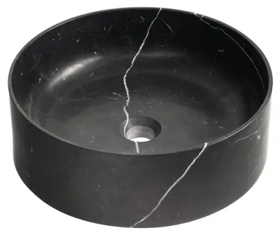 Productafbeelding van Sapho BLOK opzetwastafel, diameter 40 cm, mat zwart Marquin