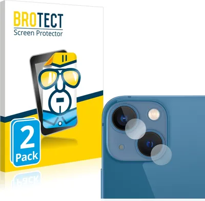 Produktbild von 2x Für Apple iPhone 13 mini (NUR Kameraschutz) Schutzfolie BROTECT Displayschutz Display Schutz Folie Klar Transparent