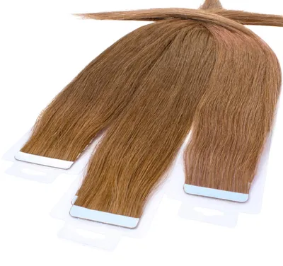 Zdjęcie produktu dla Przedłużanie włosów na taśmie z prawdziwych włosów #8/1 jasny blond popielaty