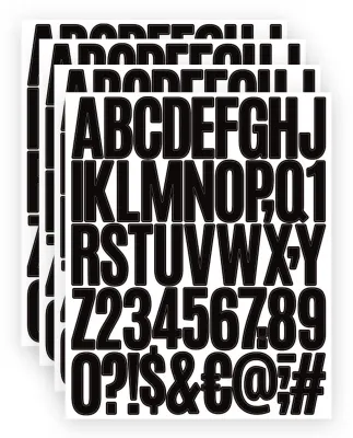 Vinyl-Buchstaben-Zahlen-Aufkleber, 5 cm, 4 Bögen, wasserfest