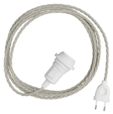Produktbild von Creative Cables – Geflochtene Kabel für Lampenschirme – Stehlampe mit geflochtenem Textilkabel