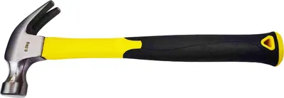 Produktbild von Klauenhammer mit Hammerkopf aus hochkohlenstoffhaltigem Stahl, rutschfestem Fiberglasgriff und 0,5 kg Gewicht – ideal für tägliche Reparaturen und Baustellen.