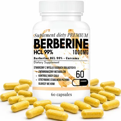 Produktbild von Berberin HCl 99 % + Curcumin, 60 Kapseln