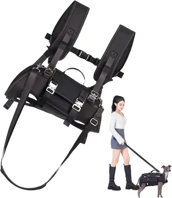 Produktbild von Hundehilfsgurt und Tragehilfe für Welpen | Stoßdämpfendes Multifunktionsgeschirr für Training, Rehabilitation, Seniorenhunde und große Rassen