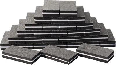 Obrázek produktu pro Brusná blok pro gelové nehty, zrnitost 100/180, 30 kusů, oboustranná