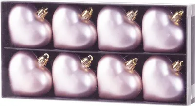 Produktbild von Dekoration WEIHNACHTEN HERZEN, 8 St., rosa, 6 cm