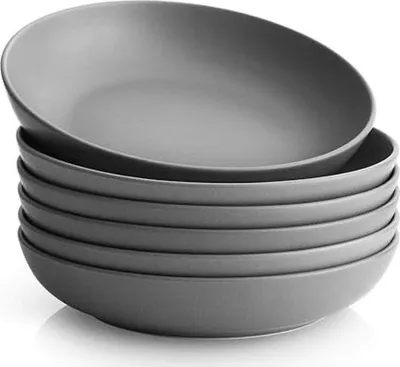 Image de Lot de 6 bols à soupe en céramique, blancs