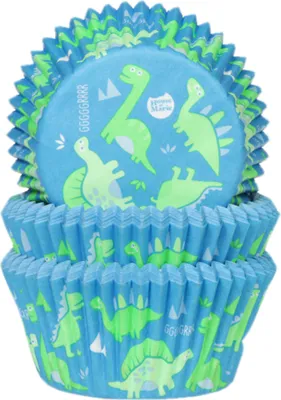 Produktbild von 50 Muffinförmchen Dino, blau/grün