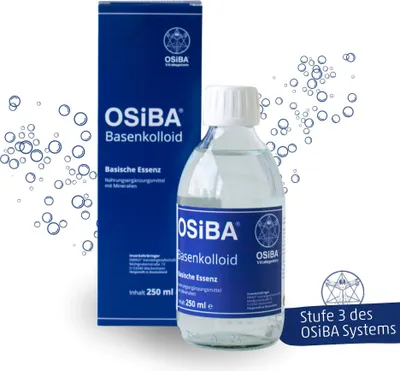 Produktbild von OSiBA Basenkolloid 250ml Glasflasche basisches Nahrungsergänzungsmittel zur Unterstützung des Säure-Basen-Ausgleichs