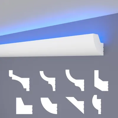 Produktbild von HEXIMO LED Stuckleisten klassisch, XPS Styropor indirekte Beleuchtung Wand- & Deckenleisten Lichtleisten Beleuchtung Styropor Deckenleisten (30,6 Meter HLED 26)
