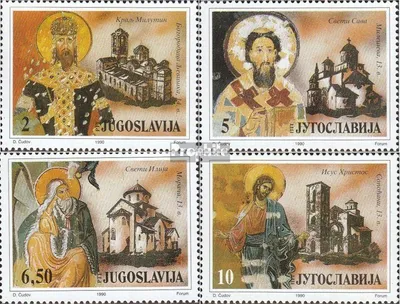 Produktbild von Briefmarken Jugoslawien 1990 Mi 2454-2457 (kompl.Ausg.) gestempelt Kunst: Fresken