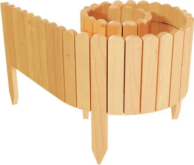 Produktbild von Floranica Beetumrandung Beeteinfassung 40 x 200 cm Natur Rasenkante Holz Gartenzaun Holzzaun flexibler Rollborder