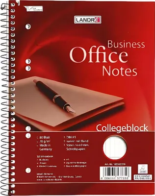 Image de LANDRE Collegeblock Office A5 Abriss 80 Blatt 70 g/qm