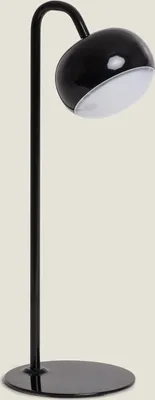 Produktbild von LED- Tischlampe aus Metall 3W mit wiederaufladbarem USB-Akku Tunja Schwarz