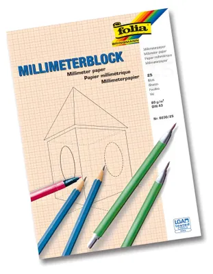 Immagine prodotto di folia 8230/25 Millimeter-Block A3 25bl.80g