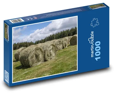 Obrázok produktu pre Puzzle 1000 Seno na lúke s lesom - martinpuzzle